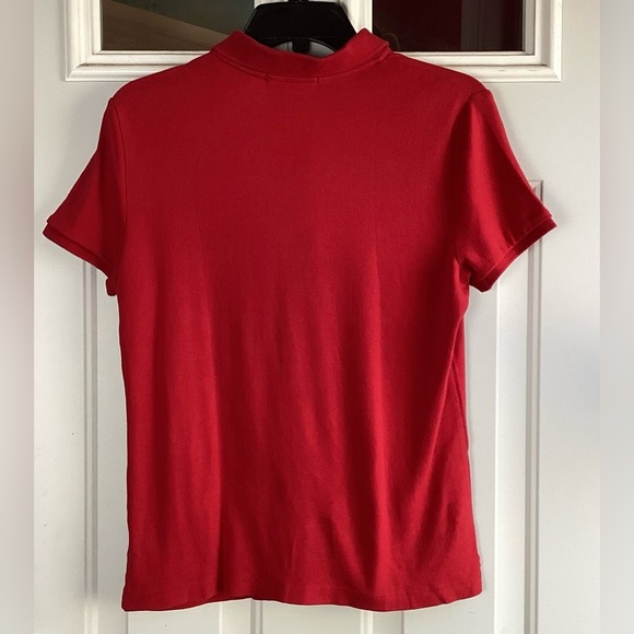 Lauren Ralph  Lauren Red Short Sleeve polo shirt Size Large embroidered logo - Picture 2 of 7